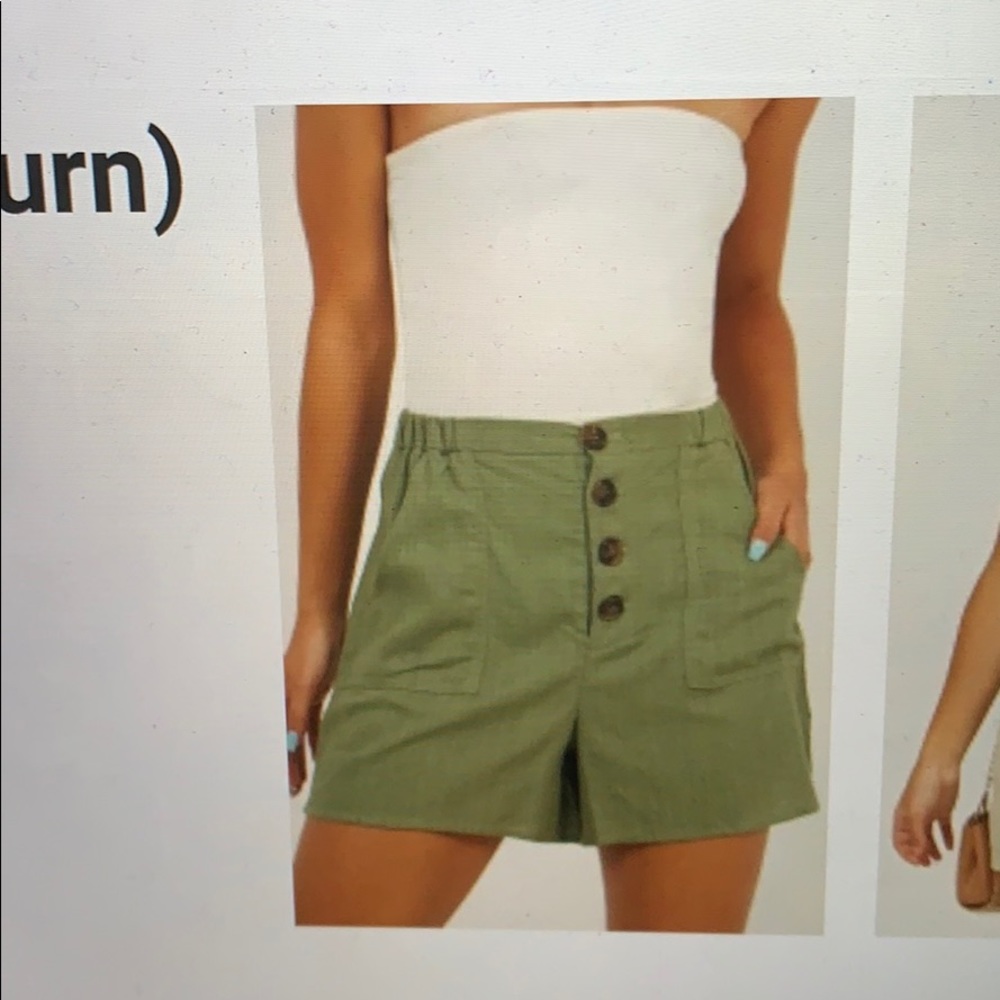 green soft shorts